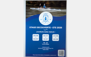 LES STAGES D'ETE à L'ASC, VIENS TESTER!