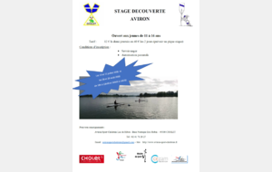 Stage Jeune Découverte Aviron
